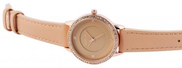 Damenuhr Excellanc Uhr Farbe rosegold rosa beige