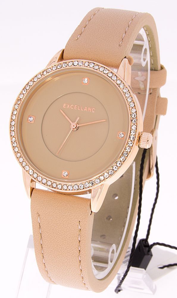 Damenuhr Excellanc Uhr Farbe rosegold rosa beige